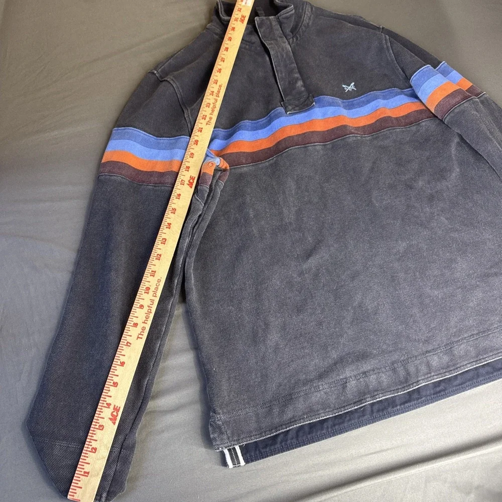 Crew Clothing‎ Company men's M navy cotton Tripe 1/4 zip top, Thick Heavy Nice!